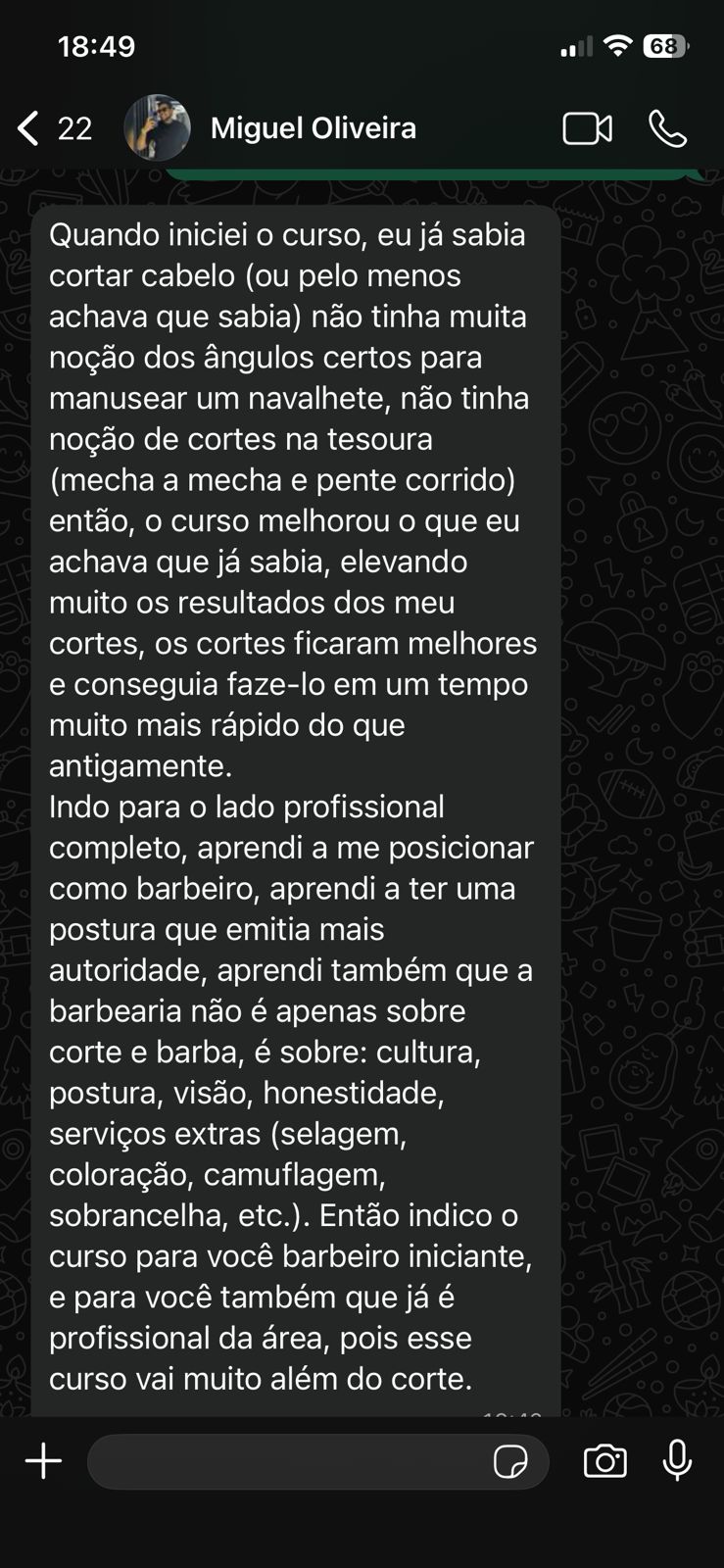 Depoimento Miguel Oliveira (cont.)